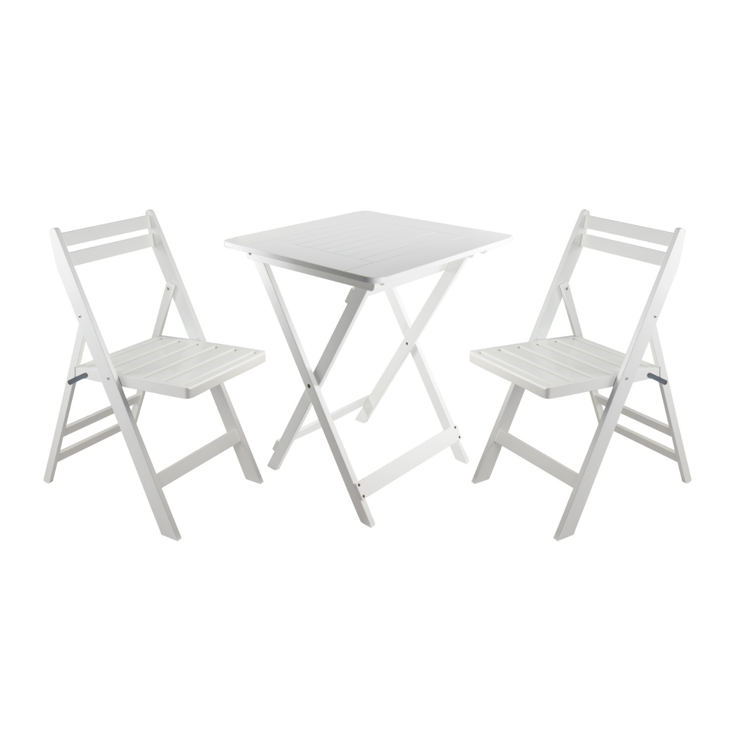 Conjunto de Terraza Plegable Mesa Cuadrada y 2 Sillas Biano Madera de Bambú 7house Conjuntos para Terrazas 1